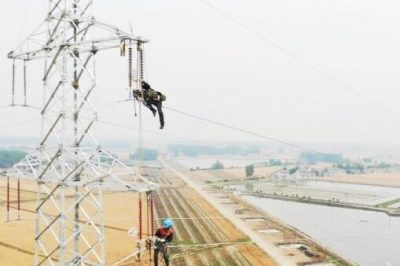 大豐區供電公司進行鐵塔升級改造