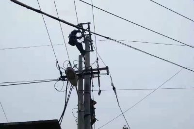 更換絕緣導(dǎo)線，拆除舊電桿，心里電桿，有效降低線路損耗