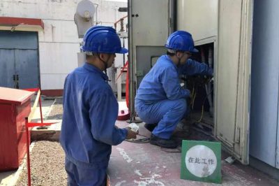 藁城區供電公司對35千伏麗陽站進行檢修實驗
