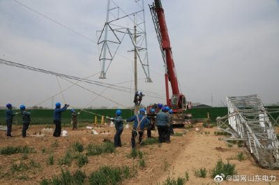 35千伏東張線遷改工程現場