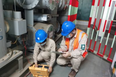 聚寶變進行避雷器和接地網試驗工作